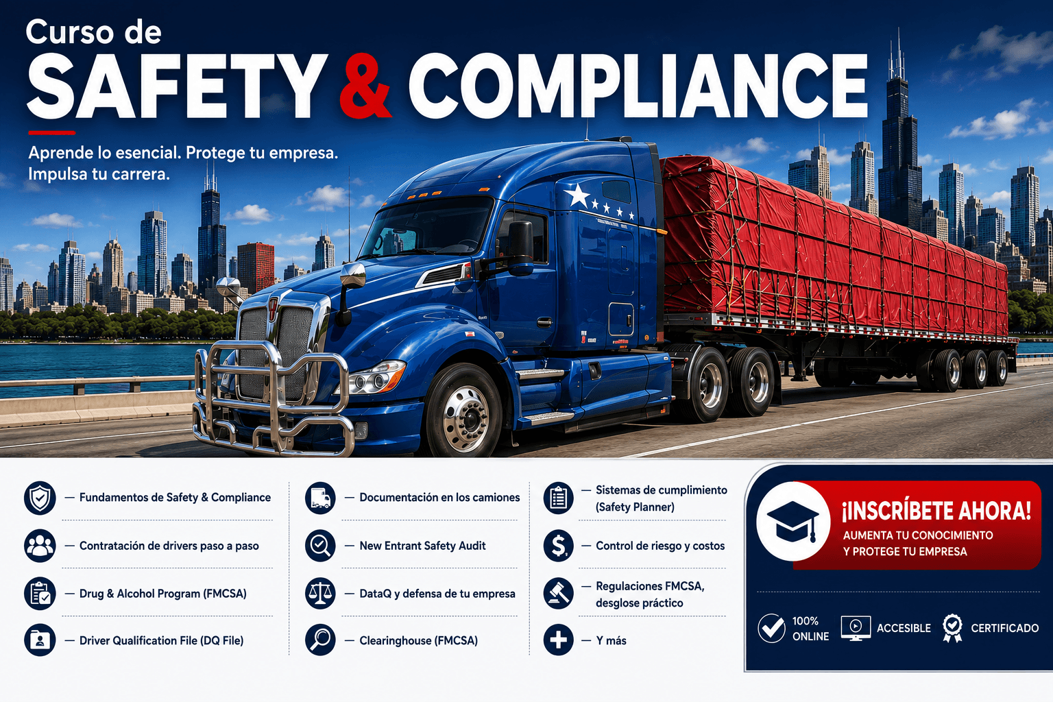 Informacion del curso Safety Compliance Trucking