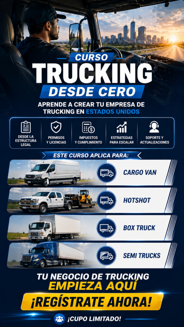 Inscripción al curso Trucking desde Cero