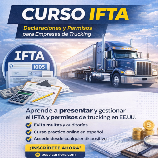 Inscripción al Curso de IFTA & Impuestos de trucking
